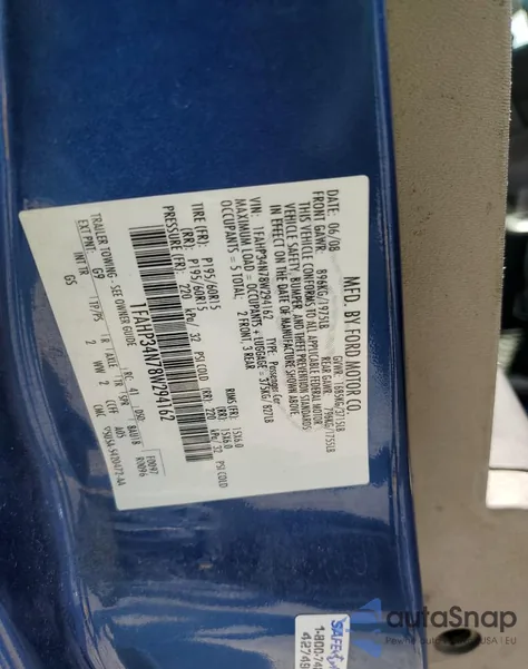 2008 Ford Focus S/Se из США, поврежденный, VIN 1FAHP34N78W294162